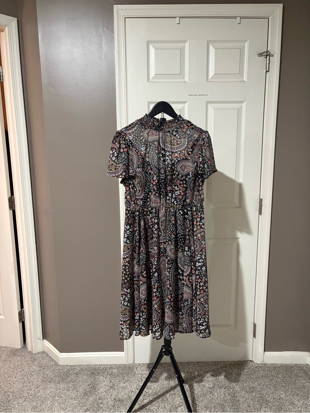 Torrid Floral Paisley Chiffon Smocked Dress + Slip Size 0